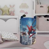 Mekta Home Bebek ve Çocuk Odası Iron Man ve Spider Man Desenli Oyuncak Sepeti - Renkli