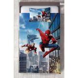 Mekta Home Bebek ve Çocuk Odası Iron Man ve Spider Man Desenli Yatak Örtüsü - Renkli - 140 x 220 cm