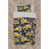 Mekta Home Bebek ve Çocuk Odası Iş Makine Desenli Nevresim Takımı - Renkli - 160 x 230 cm