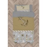 Mekta Home Bebek ve Çocuk Odası Kahverengi Denizci Desenli Nevresim Takımı - Renkli - 160 x 230 cm