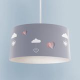 Mekta Home Bebek ve Çocuk Odası Kalp ve Bulut Balon Desenli Avize - Renkli - 1