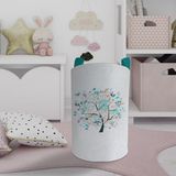 Mekta Home Bebek ve Çocuk Odası Kelebekli Ağaç Desenli Oyuncak Sepeti - Renkli