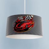 Mekta Home Bebek ve Çocuk Odası Kırmızı Mcqueen Desenli Avize - Renkli - 1