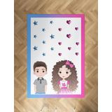 MEKTA HOME BEBEK VE ÇOCUK ODASI Kız ve Erkek Çocuk Desenli Halı