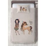 Mekta Home Bebek ve Çocuk Odası Kızılderili Desenli Yatak Örtüsü - Renkli - 140 x 220 cm