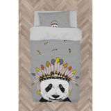 Mekta Home Bebek ve Çocuk Odası Kızılderili Panda Desenli Nevresim Takımı - Renkli - 160 x 230 cm