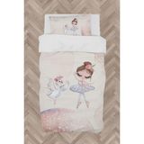 Mekta Home Bebek ve Çocuk Odası Kuğu ve Balerin Desenli Nevresim Takımı - Renkli - 160 x 230 cm