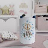 Mekta Home Bebek ve Çocuk Odası Kuş Desenli Oyuncak Sepeti - Renkli