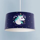 Mekta Home Bebek ve Çocuk Odası Lacivert Unicorn Desenli Avize - Renkli - 1
