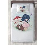 Mekta Home Bebek ve Çocuk Odası Mantar ve Prenses Kız Desenli Yatak Örtüsü - Renkli - 140 x 220 cm