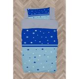 Mekta Home Bebek ve Çocuk Odası Mavi Lacivert Yıldız Desenli Nevresim Takımı - Renkli - 160 x 230 cm