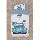 Mekta Home Bebek ve Çocuk Odası Mavi Vosvos Desenli Nevresim Takımı - Renkli - 160 x 230 cm