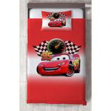 Mekta Home Bebek ve Çocuk Odası Mcqueen Desenli Yatak Örtüsü - Renkli - 140 x 220 cm