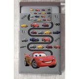 Mekta Home Bebek ve Çocuk Odası Mcqueen ve Yol Desenli Yatak Örtüsü - Renkli - 140 x 220 cm