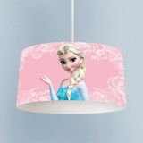 Mekta Home Bebek Ve Çocuk Odası Motifli Elsa Desenli Pembe Avize Renkli