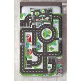 Mekta Home Bebek ve Çocuk Odası Otopark ve Yol Desenli Yatak Örtüsü - Renkli - 140 x 220 cm