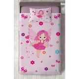 Mekta Home Bebek ve Çocuk Odası Peri Kız Desenli Yatak Örtüsü - Renkli - 140 x 220 cm