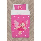 Mekta Home Bebek ve Çocuk Odası Peri Kız ve Kalp Desenli Nevresim Takımı - Renkli - 160 x 230 cm