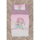 Mekta Home Bebek ve Çocuk Odası Prenses Kız ve Tatlı Kedi Desenli Nevresim Takımı - Renkli - 160 x 230 cm