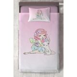Mekta Home Bebek ve Çocuk Odası Prenses Kız ve Tatlı Kedi Desenli Yatak Örtüsü - Renkli - 140 x 220 cm