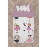 Mekta Home Bebek ve Çocuk Odası Prenses Kızlar ve Seksek Desenli Motifli Nevresim Takımı - Renkli - 160 x 230 cm