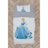 Mekta Home Bebek ve Çocuk Odası Puantiyeli Prenses Kız Desenli Nevresim Takımı - Renkli - 160 x 230 cm