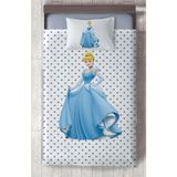 Mekta Home Bebek ve Çocuk Odası Puantiyeli Prenses Kız Desenli Yatak Örtüsü - Renkli - 140 x 220 cm