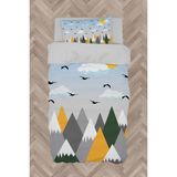 Mekta Home Bebek ve Çocuk Odası Renkli Dağ Desenli Nevresim Takımı - 160 x 230 cm