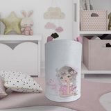 Mekta Home Bebek ve Çocuk Odası Romantic Girl Desenli Oyuncak Sepeti - Renkli
