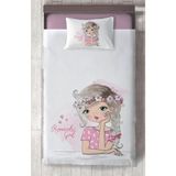 Mekta Home Bebek ve Çocuk Odası Romantic Girl Desenli Yatak Örtüsü - Renkli - 140 x 220 cm