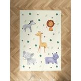 Mekta Home Bebek ve Çocuk Odası Safari Desenli Halı - Renkli - 100 x 150 cm