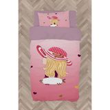 Mekta Home Bebek ve Çocuk Odası Şapkalı Prenses Kız Desenli Nevresim Takımı - Renkli - 160 x 230 cm