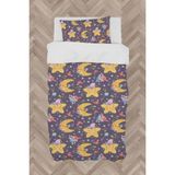 Mekta Home Bebek ve Çocuk Odası Şapkalı Yıldız ve Ay Desenli Nevresim Takımı - Renkli - 160 x 230 cm