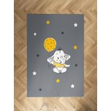 MEKTA HOME BEBEK VE ÇOCUK ODASI Sarı Filli Balon Desenli Halı