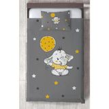 Mekta Home Bebek ve Çocuk Odası Sarı Filli Balon Desenli Yatak Örtüsü - Renkli - 140 x 220 cm