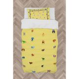 Mekta Home Bebek ve Çocuk Odası Sayılar ve Harfler Seksek Desenli Eğitici Nevresim Takımı - Renkli - 160 x 230 cm