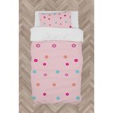 Mekta Home Bebek ve Çocuk Odası Seksek ve Renkli Çiçek Desenli Nevresim Takımı - 160 x 230 cm