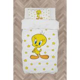 Mekta Home Bebek ve Çocuk Odası Seksekli Sarı Yıldız Desenli Nevresim Takımı - Renkli - 160 x 230 cm