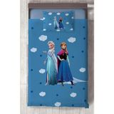 Mekta Home Bebek ve Çocuk Odası Seksekli ve Elsa Anna Desenli Yatak Örtüsü - Renkli - 140 x 220 cm