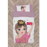 Mekta Home Bebek Ve Çocuk Odası Selfie Yapan Prenses Kız Desenli Nevresim Takımı