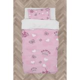 Mekta Home Bebek ve Çocuk Odası Sesekli Kelebek Desenli Nevresim Takımı - Renkli - 160 x 230 cm