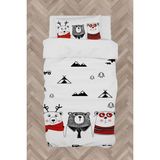 Mekta Home Bebek ve Çocuk Odası Sevimli 3'lü Ayı ve Yol Desenli Nevresim Takımı - Renkli - 160 x 230 cm