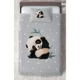 Mekta Home Bebek ve Çocuk Odası Sevimli Panda Desenli Yatak Örtüsü - Renkli - 140 x 220 cm