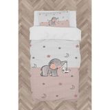 Mekta Home Bebek ve Çocuk Odası Sevimli Yavru Fil Desenli Nevresim Takımı - Renkli - 160 x 230 cm