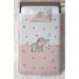 Mekta Home Bebek ve Çocuk Odası Sevimli Yavru Fil Desenli Yatak Örtüsü - Renkli - 140 x 220 cm