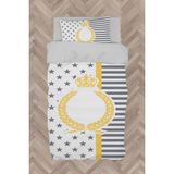 Mekta Home Bebek ve Çocuk Odası Taç Çelenk Yıldızlı Nevresim Takımı - Renkli - 160 x 230 cm