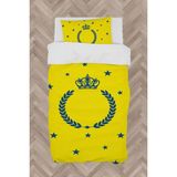 Mekta Home Bebek ve Çocuk Odası Taç ve Çelenk Desenli Sarı Nevresim Takımı - Renkli - 160 x 230 cm