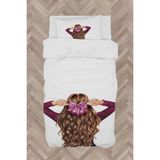 Mekta Home Bebek ve Çocuk Odası Tatlı Prenses Kız Desenli Nevresim Takımı - Renkli - 160 x 230 cm