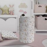 Mekta Home Bebek ve Çocuk Odası Tavşan ve Çadır Deseli Oyuncak Sepeti - Renkli