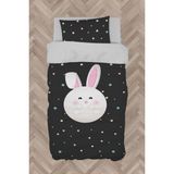 Mekta Home Bebek ve Çocuk Odası Tavşan ve Seksek Desenli Nevresim Takımı - Renkli - 160 x 230 cm
